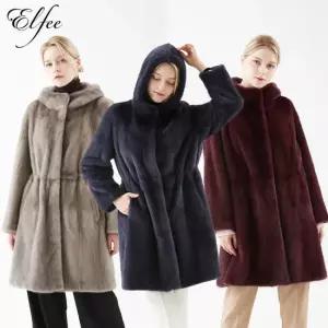 [롯데백화점]엘페 유색 밍크 휘메일 후드 코트(E6W1EC02_)