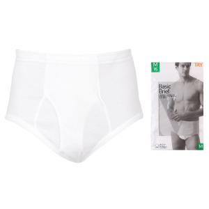 [TRY]남성 백색팬티 삼각팬티1매 브리프 화이트 면100