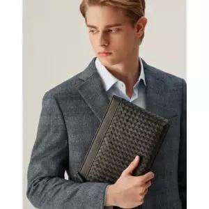 [롯데백화점]닥스 액세서리 LL[PORTSMOUTH+] 블랙 핸드크래프트 메쉬 미디움 클러치백 DBBA4E725