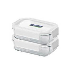 글라스락 퓨어화이트 직사각, 395ml, 2개