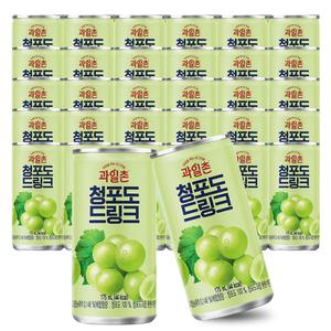 해태 과일촌 청포도 드링크 175ml 30캔 음료수 포도주스