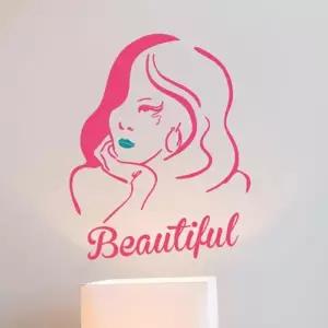 [텐바이텐]턱을 괸 여인 포인트 인테리어 스티커