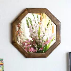 [텐바이텐]모니에 아다 느릅나무 팔각 벽거울 500 침실 욕실 화장대 벽걸이 인