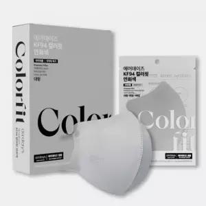 [에어데이즈 컬러핏] KF94 새부리형 마스크 중형 100매 (9종)