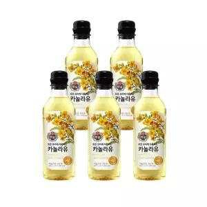 CJ 제일제당 백설 카놀라유 500mlx5개 식용유 기름
