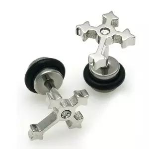 TEP-940 티타늄 십자가 피어싱 귀걸이 무료배송 평생AS