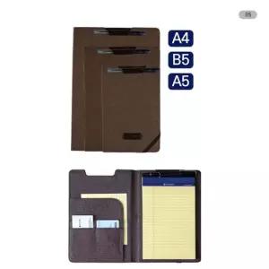 펜홀더잠금 폴더 B5 패드1권 다크그레이 브라운 필기 연습장