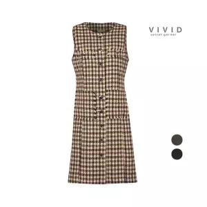 [하프클럽/비비드시크릿가너]여성 겨울 나시 레이어드 원피스