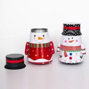 [텐바이텐]크리스마스 오뚝이 눈사람 틴케이스 철재인형 2type 높이19cm