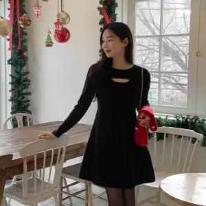 [공구우먼] [제작] 레제니 레이어드 트임 니트 원피스 73345 빅사이즈 여성의류