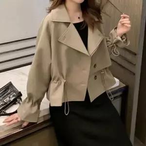 [오노마] ONM 스트링 숏 트렌치 자켓 외투 숏 야상 크롭 점퍼 (S10764193)