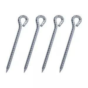 BUCK703 크롬 도금 강철 쇠말뚝 단조팩 30cm 1P 텐트 타프 폴대 데크팩 팩가방 캠핑팩 망치