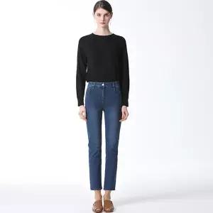 [하프클럽/쉬즈미스]스트레이트 워싱 데님 팬츠