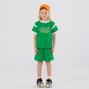 [아이러브제이] 플래져 배색 반팔 상하 SET JWUSE07