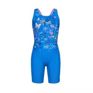 [레노마수영복](하남점)지퍼백 폴리백  증정 여아동 그래피티 플라워 3부 반신수영복 블루 RN-GS2E863-BU
