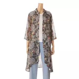 [롯데백화점]몬테밀라노 나염 썸머 롱 자켓 QL406J1911