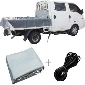이드나인 그레이 PVC210 1톤더블캡 화물차호로 바닥짐 2.4x2.5m+고무바