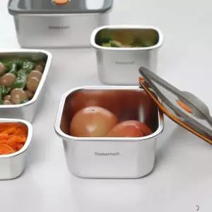 [텐바이텐]레벤호프 전자렌지용 스텐 밀폐 용기 반찬통 정사각 2size