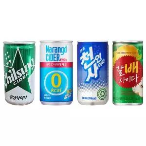 사이다 190ml 4종 30캔 60캔 모음 칠성사이다 나랑드사이다 갈배사이다 천연사이다