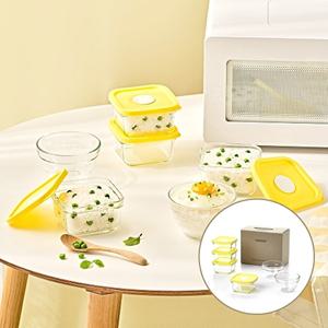 [글라스락]렌지쿡 옐로우에디션 밥보관 6개 선물세트