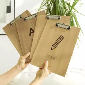 심플 우드 클립보드 2개입 A4 바인더 카페 메뉴판 서류철