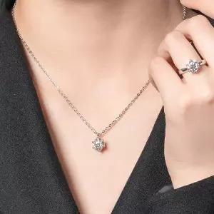 [로이드](센텀시티점)18K 2캐럿 6프롱 다이아몬드 목걸이 LND24011D