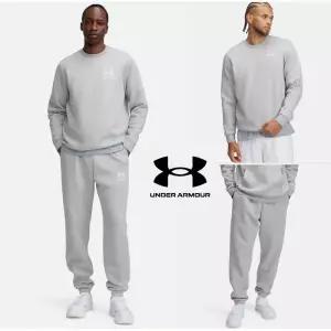 [롯데백화점]언더아머 남성 로고 기모 플리스 맨투맨 조거 팬츠 트레이닝복 세트 4250-3882-013