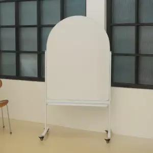 아치형 이동식 양면자석화이트보드 900x1200mm 화이트색상