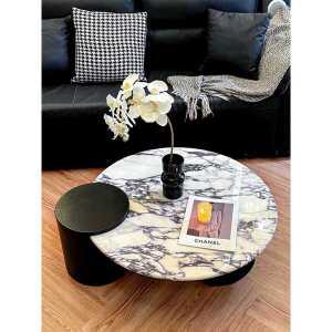 마블링 원형 테이블 고급 거실 대리석 소파 천연석