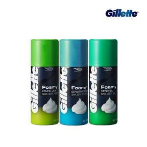 질레트 쉐이빙폼 포오미 센서티브스킨 레몬라임 멘솔 면도거품크림