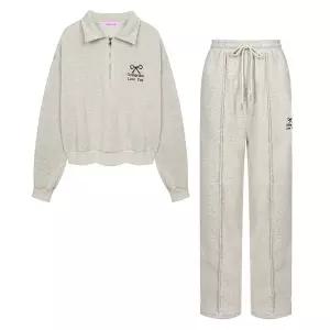 아노락 맨투맨 기모 셋업