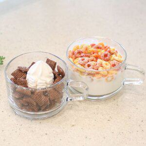 갤러리아 2개세트 글라스락 시리얼머그 머그컵 450ml 내열 강화유리 요거트