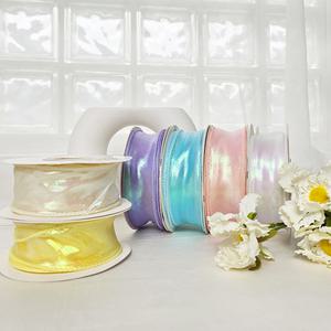 포장리본 쉬폰 오간디 리본 끈 40mm 청첩장 꽃 선물 포장 테이프