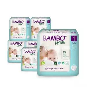 밤보 그린 기저귀 1단계 밴드형 1박스(22Px6팩)