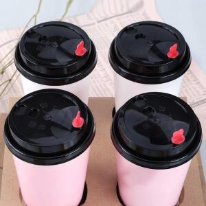 일회용 커피 컵 뚜껑 마개 주입 캡 하트 모양 원형 플러그 테이크아웃 포장 우유 차 누출 방지
