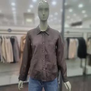 [시슬리]포켓 자수 린넨 블라우스_(SAWSC1531 브라운,다크그레이,블루,핑크)_DJ