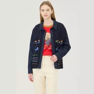 [롯데백화점]베네통 데님 니트 블라우스 (BABL01511)