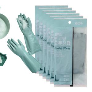 코멕스 면코팅 고무장갑 민트 L(대) X 6개