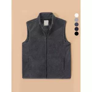 [후앙스]남녀공용 겨울 보아털 안감 플리스 집업 조끼 CKPV7022