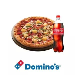 [도미노피자] (오리지널)슈퍼슈프림M + 콜라1.25L