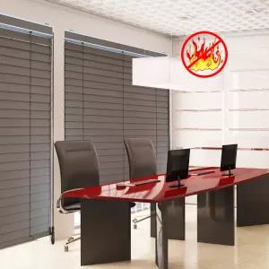 창앤롤 방염우드블라인드 오동나무 라운드형 원목 브라인드 커튼 학교 유치원 관공서 사무실