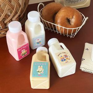 손잡이 우유 1개 뉴트로 우유병 딸기 우유통 주스병 밀크티병 더치병