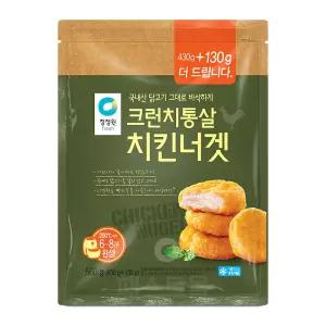 청정원 크런치통살 치킨너겟(430g+130g) 560g