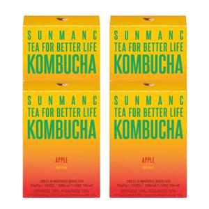 선망 콤부차 사과 음료 녹차 발효 저칼로리 10T X 4
