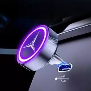 차량용 USB LED 메모리카드 RGB 128기가 벤츠 호환 로고