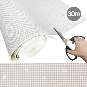옳은유통 잘라쓰는 보온매트 체크꽃 폭200cm 1롤30M/ 층간소음 방지 아기방 놀이방 베란다 거실 보온매트