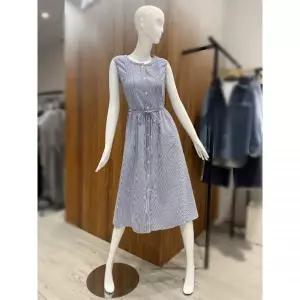 지컷 7255237119 스트라이프 슬리브리스 원피스