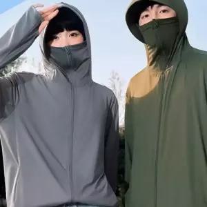 아이스 자외선차단 집업 후드 남성 여성 봄 여름 냉감 바람막이