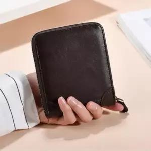 [다잇템] 남성용 베이직 자크 스퀘어 반지갑 쁘띠 동전포켓