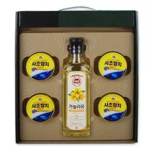 참치통조림 소망5P(오일1개+참치4개) 설날 추석 명절선물 사조참치선물세트 기름선물 까놀라유 카놀라유